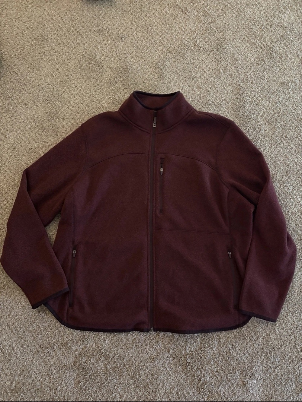 Old Navy Full-Zip Fleece Jacket - Deep Burgundy